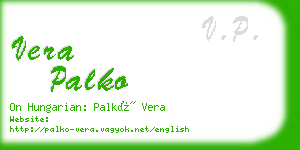 vera palko business card
